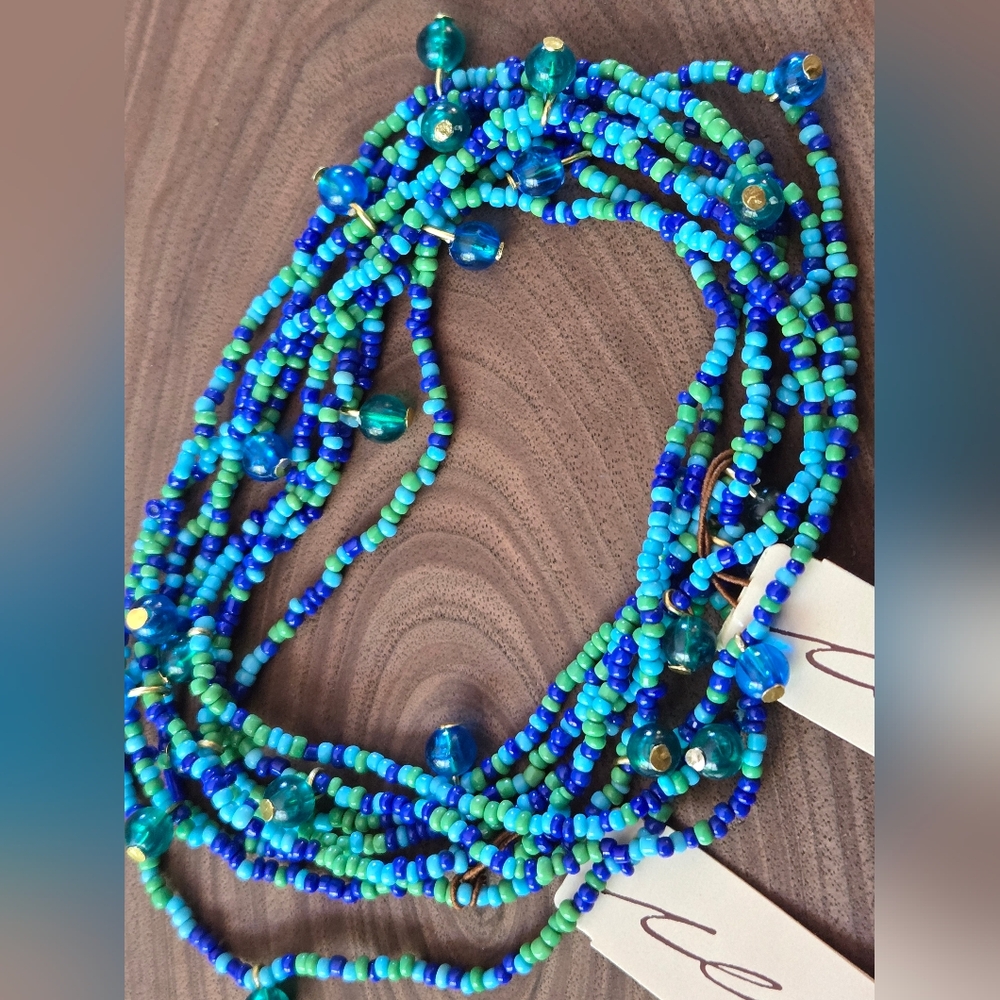 VTG💫2 Strings of Blue & Green Bead Necklaces